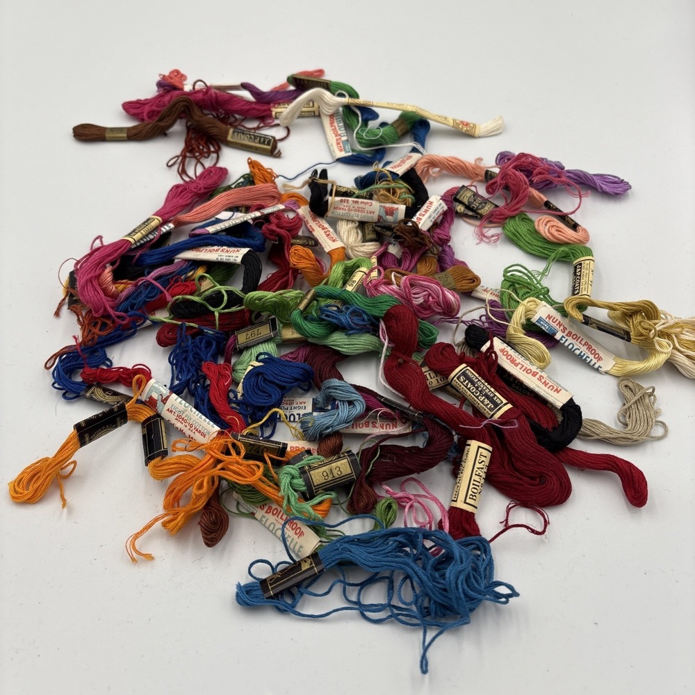 Embroidery Thread‎ Floss Multicolor Mixed 45+ 9-10 Yards Ea